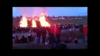 Valborg fire at Gamla Uppsala 2012 [upl. by Aylatan387]