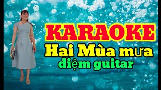 karaoke hai mùa mưa điệm guitar [upl. by Eniortna16]