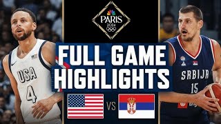 Team USA vs Serbia Full Game Highlights  2024 Olympics Mens Basketball  July 26 2024  NBA 2K24 [upl. by Nishi]