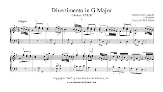 Haydn  Divertimento  Sonata in G Major Hob XVIG1 I  Allegro [upl. by Winters]