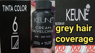 grey hair coverage 💯💯💯💯KEUNE hair color 6 nohair dye [upl. by Nishom]