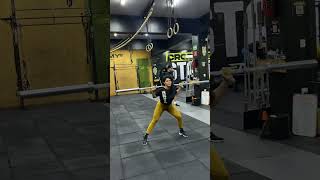 Barbell back rack lateral squat [upl. by Publea]