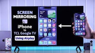 TCL Google TV Screen Mirror With iPhone Using Airplay [upl. by Eeroc937]