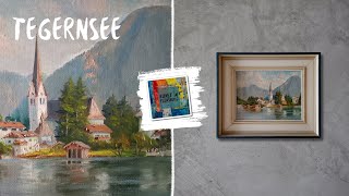 🎨 Tegernsee  ORIGINAL Ölgemälde auf Leinwand  Signiert E Meyer 1962  Kunst in Flensburg 🎨 [upl. by Jeannine]