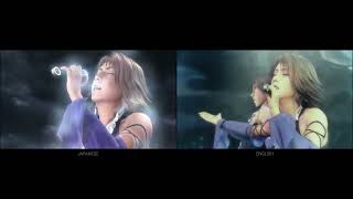 1000 Words Final Fantasy X2 HD Remaster JP vs EN SidebySide Comparison [upl. by Hudis683]