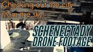 Drone footage over the city of Schenectady [upl. by Hakeem297]