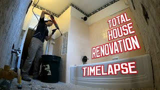 Total House Renovation from Start to Finish  Before and After  TIMELAPSE [upl. by Kippie]