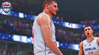 NBA 2K24 Ultra Modded Olympics  SERBIA vs USA Exhibition Full Game Highlights [upl. by Marysa627]