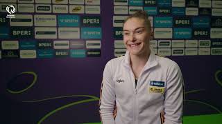 2024 Womens Artistic Europeans  Interview Maellyse BRASSART BEL after qualifications [upl. by Prisilla647]