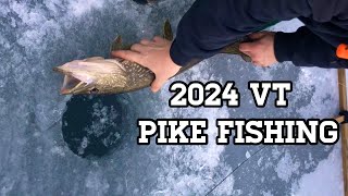 ICE FISHING FOR PIKE 2024 VT Ice Fishing [upl. by Erlinna]