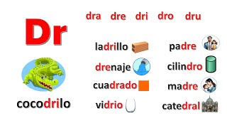 Aprender a leer en espanol con las sílabas dra dre dri dro dru [upl. by Nich]