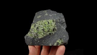 176599019785 PERIDOT XENOLITE  OLIVINE  FORSTERITE in BASALT  Czech Republic Smrčí Quarry [upl. by Itsud15]