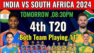 India vs South Africa T20I series 2024 4th T20 match final playing 11 Confirmed date 15 Nov 2024 [upl. by Normy]