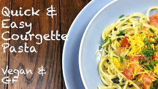 Quick amp easy courgette pasta  Vegan  GF [upl. by Andrei]