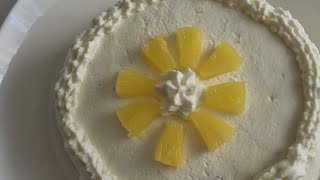 Ananas cakefood Pineapple Cake fast easy recipe Fresh cream cake [upl. by Lachance99]