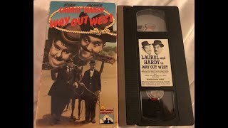 Opening of Laurel and Hardy Way Out West 1980 VHS [upl. by Arinay]