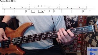 I Alone by Live  Bass Cover with Tabs PlayAlong [upl. by Claudia]