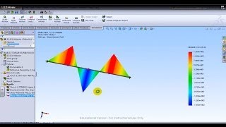 Beam calculation setup in SolidWorks Simulation Simulation video 3 of 6 [upl. by Tanny215]