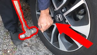 Cómo Quitar Las Tuercas De Seguridad Sin LlaveHow To Remove Locking Wheel Lug Nuts When Key Is Lost [upl. by Tiernan]