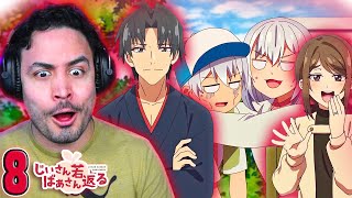 😅¿Y ESTOS IMPOSTORES👴👵Jiisan Baasan Wakagaeru Capitulo 8 REACCION [upl. by Ellennahc]