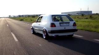 Golf MK2 23 V5 OPEN EXHAUST  VR6 MUFFLER [upl. by Einnep]