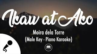 Ikaw At Ako  Moira dela Torre Male Key  Piano Karaoke [upl. by Eiramenna]