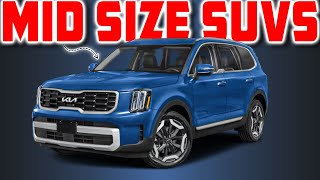 Top 10 Best Mid Size 3 Row SUVs [upl. by Riaj]