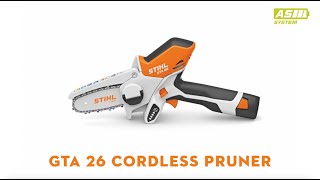 The STIHL GTA 26 Cordless Garden Pruner  STIHL GB [upl. by Nitsuga]