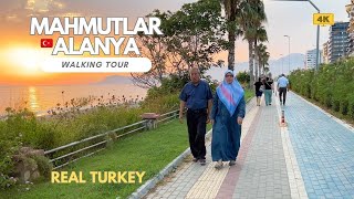 Mahmutlar Alanya 🇹🇷 REAL Türkiye 2023 4K Walking tour ✅ Subtitles ✅ alanya mahmutlar travel [upl. by Nabalas]