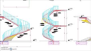 Reinforced Concrete Spiral Helical Staircases Reinforcement Details [upl. by Barnes]