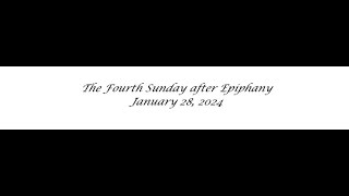 Trinity Lutheran Church Service for January 28th 2024  The Fourth Sunday after Epiphany [upl. by Cross]