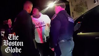 Patriots Christian Barmore traffic stop captured on Providence police body cameras [upl. by Trescott]