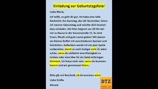 GAST DTZ B1 Briefe schreiben Prüfung B1 Neu 2024 dtz gastdtz gast briefschreiben Brief [upl. by Daven]