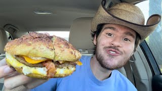 Einstein Bros Maplehouse Egg Sandwich Review  FIRST Time Trying Einstein Bros [upl. by Polky]