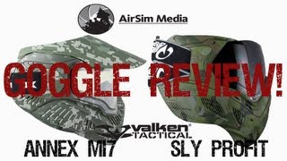 AirSim Reviews Valken Sports Sly Profit and MI7 AirsoftPaintball Masks [upl. by Eleen469]