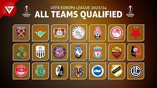 UEFA Europa League 202324 All Teams Qualified [upl. by Tirrej]