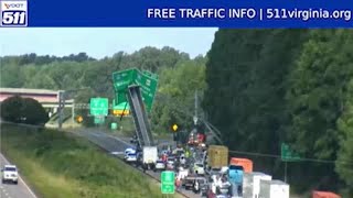 What happened This crash closes Virginia Interstate [upl. by Sherourd]