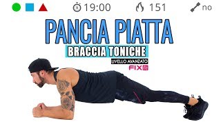 Pancia Piatta 4 Esercizi Per Addominali Core Stability e Braccia A Corpo Libero [upl. by Brad740]