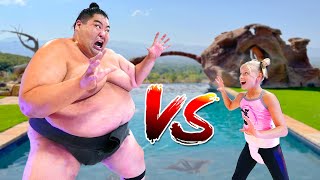 We challenged a 600 Pound Sumo Ninjas vs Sumo [upl. by Chastity930]