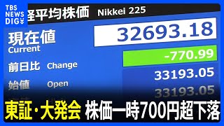 東証・大発会 日経平均株価は一時、700円超の下落 能登半島地震や日本航空機と海保機の衝突などで｜TBS NEWS DIG [upl. by Bevus]