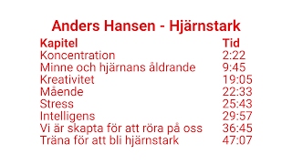 Anders Hansen  Hjärnstark i Helsingborg föreläsning med kapitelindelning [upl. by Ammamaria]