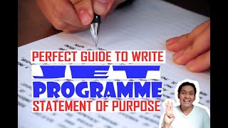 EASY GUIDE IN WRITING YOUR JET PROGRAMME STATEMENT OF PURPOSE  SOP  Statement of Purpose [upl. by Ynaffets182]