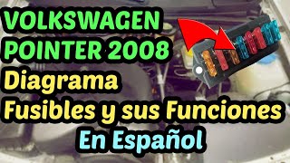 DIAGRAMA de FUSIBLES VOLKSWAGEN Pointer Año 2008  En Español [upl. by Oigile]