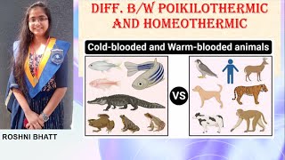 Difference between Poikilothermic and Homeothermic animals 👍 [upl. by Peugia31]