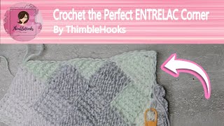 Crochet the PERFECT ENTRELAC Square Corner for Your Border Edging  Triangle [upl. by Betteanne]