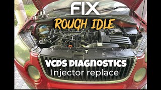 Skoda Yeti 20 TDI Injector Issue Fixed  P0304  VCDS [upl. by Giselle]