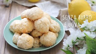 PEPITE al LIMONE SENZA burro e senza uova Biscotti morbidi al limone vegan si preparano in 1 minuto [upl. by Annawt]