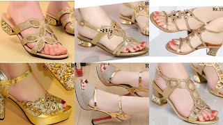 BRIDAL FOOTWEAR COLLECTION 2024 PARTY WEAR DRESSE SANDALS DESIGN FOR LADIES [upl. by Ddart934]