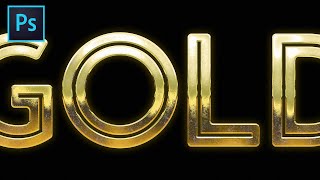 Ultimate Gold Text Effect  Photoshop Tutorial [upl. by Eicram]