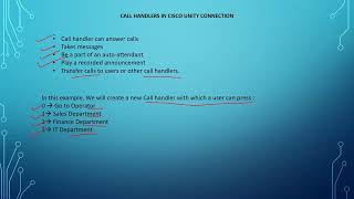 Lec  6  Cisco Unity Connection Call Handlers  Everything in detail [upl. by Erdnassac]